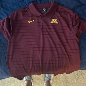 Nike Maroon Polo Shirt with Minnesota Logo